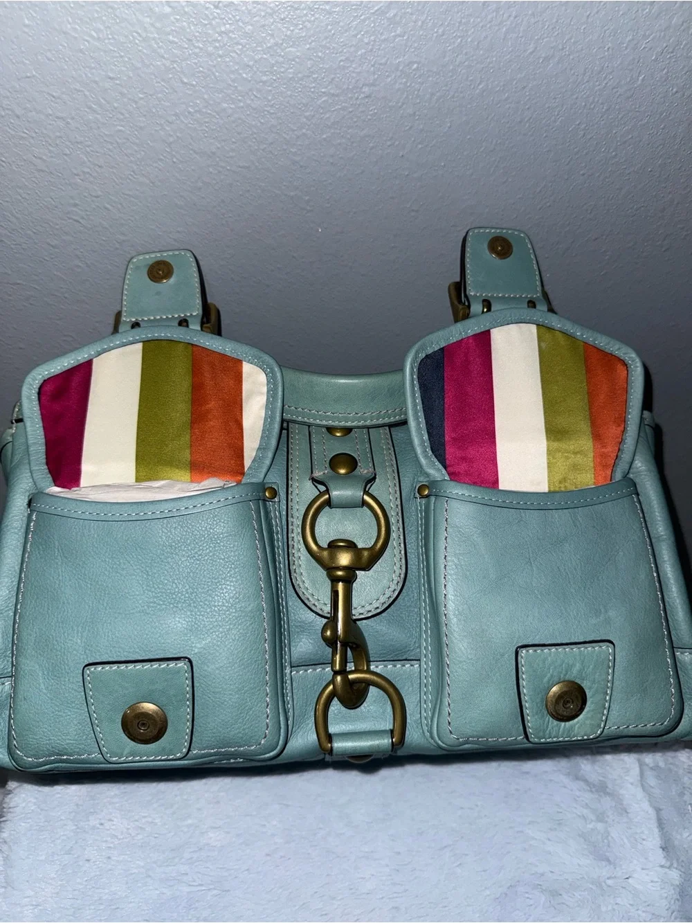 RARE COACH TURQUOISE MANDY